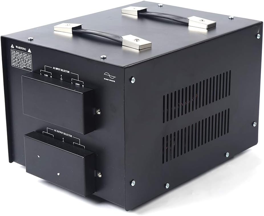 10000W Voltage Converter Transformer Step Up/Down 110V/220V Heavy Duty Power Converter with 2 US Outlets, 2 Universal Outlets, Circuit Breaker N549