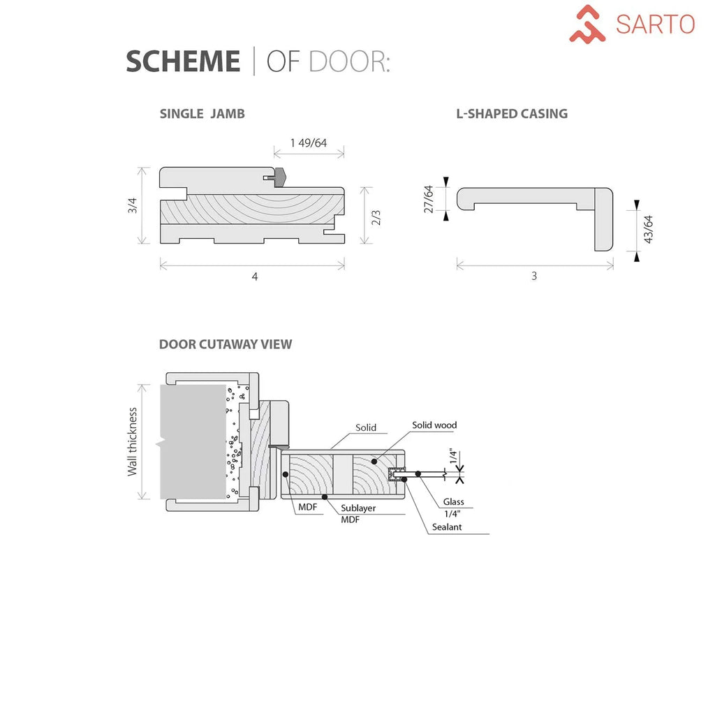 Solid French Double Doors 64 x 84 inches Wood Closet Bedroom Doors P777428