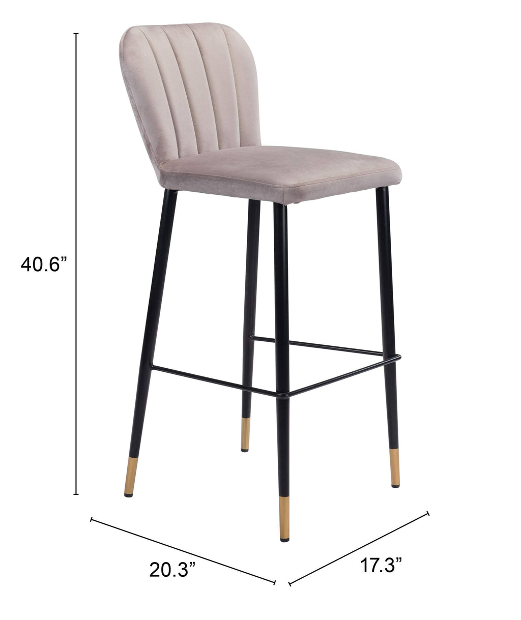 Gray Manchester Bar Chair O529362