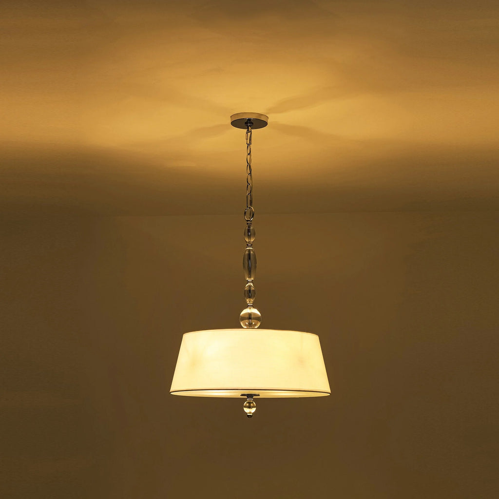 4-Light Dimmable Fabric Chandelier Y693