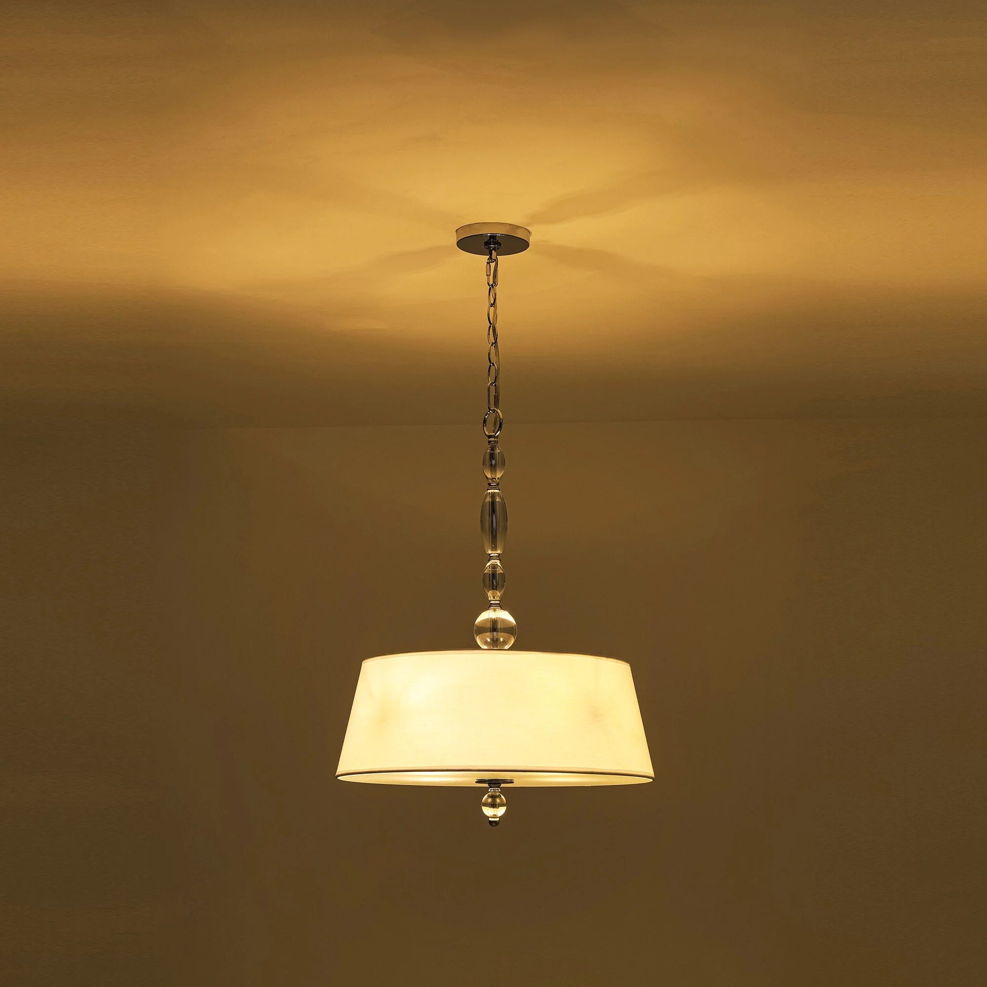 4-Light Dimmable Fabric Chandelier Y693