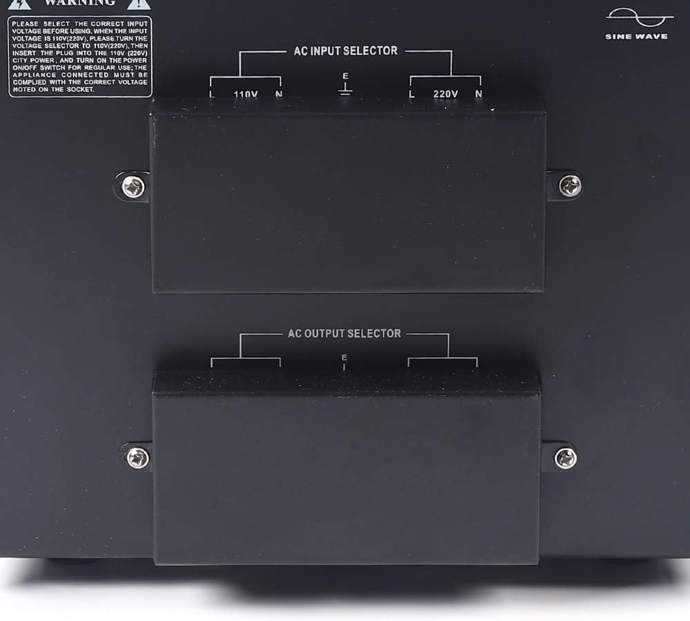 10000W Voltage Converter Transformer Step Up/Down 110V/220V Heavy Duty Power Converter with 2 US Outlets, 2 Universal Outlets, Circuit Breaker N549