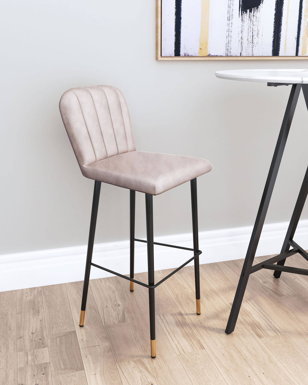 Gray Manchester Bar Chair O529362