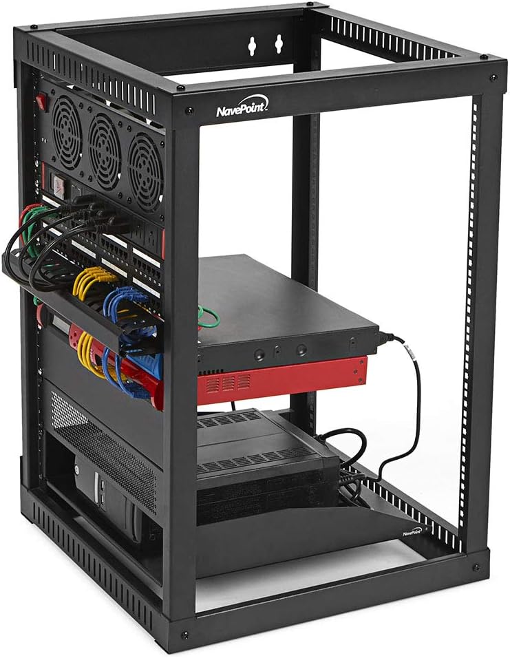 15U Wall Mount Network Rack, 22-Inch Depth, Steel E48019