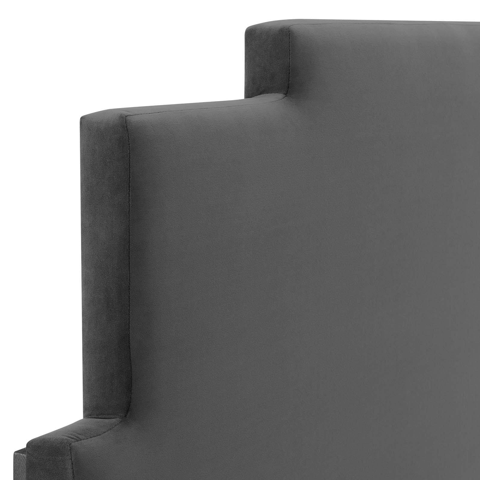 Navy Performance Velvet King/California King Headboard F611794