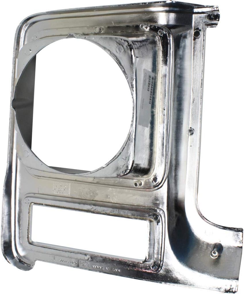 Chrome & Painted Dark Argent Headlight Door for Chevy C10 C20 C30 1979 1980 Driver Side Pack of 2 A1164