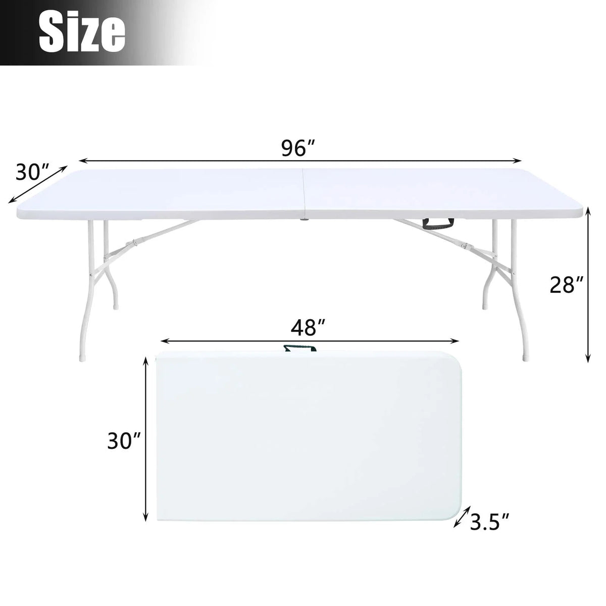 8ft Multi-purpose Outdoor Folding Picnic Table E820394