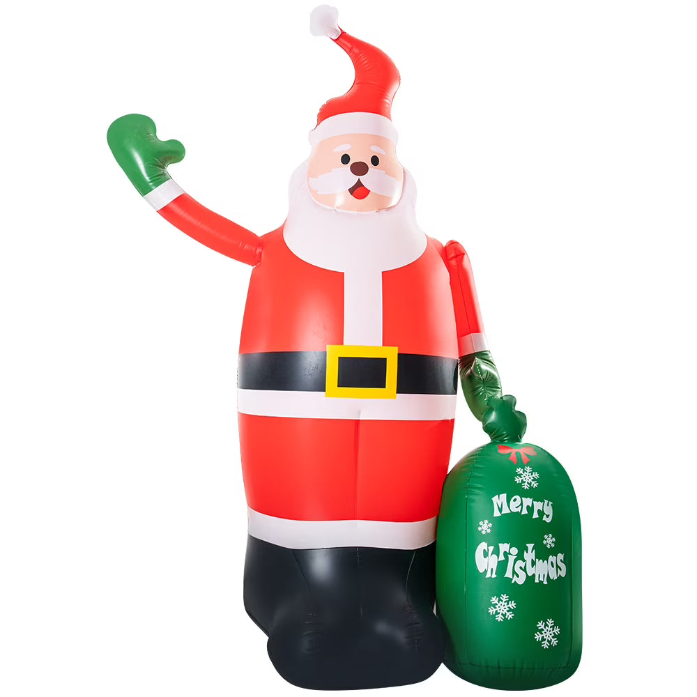 8Ft Christmas Inflatables Santa Claus Outdoor Decorations LED Lights L610541
