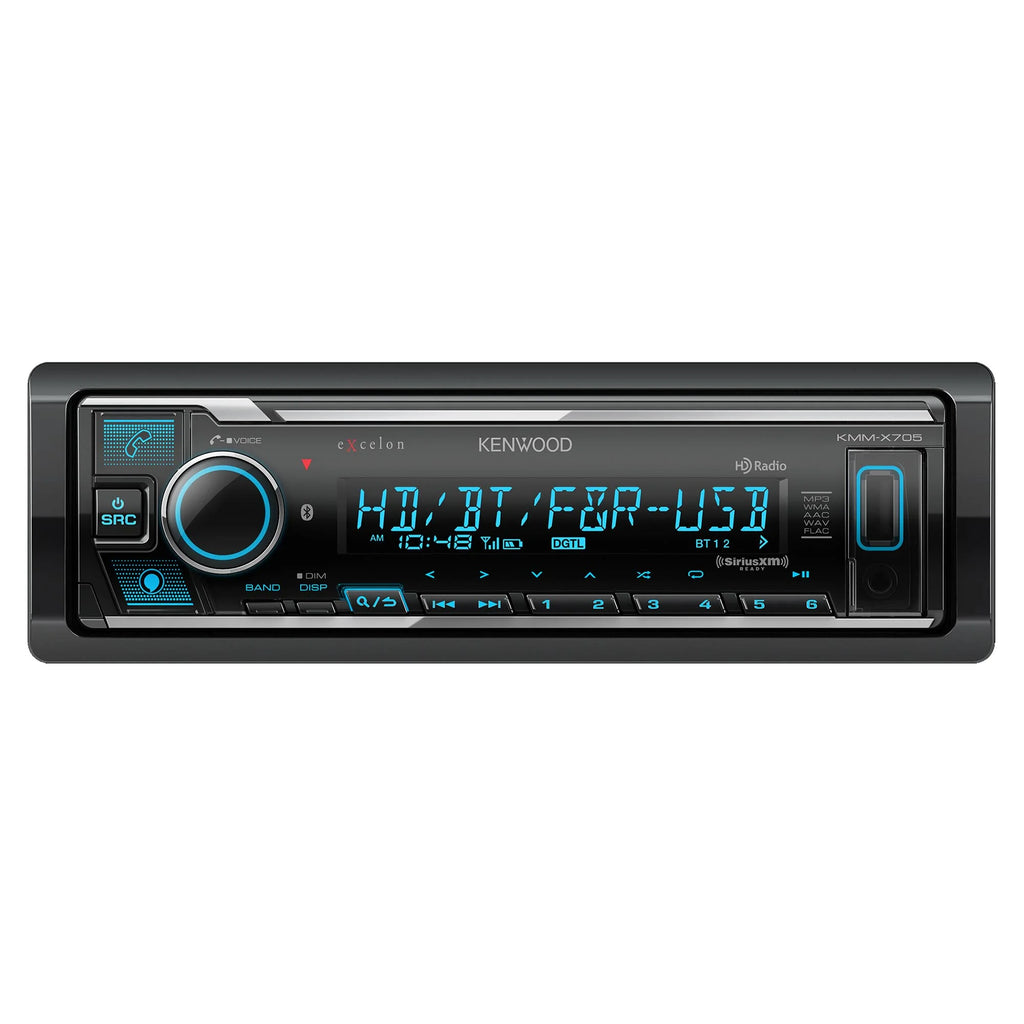 Bluetooth Single DIN Media Receiver with Sirius XM Connect Vehicle Tuner Kit O387