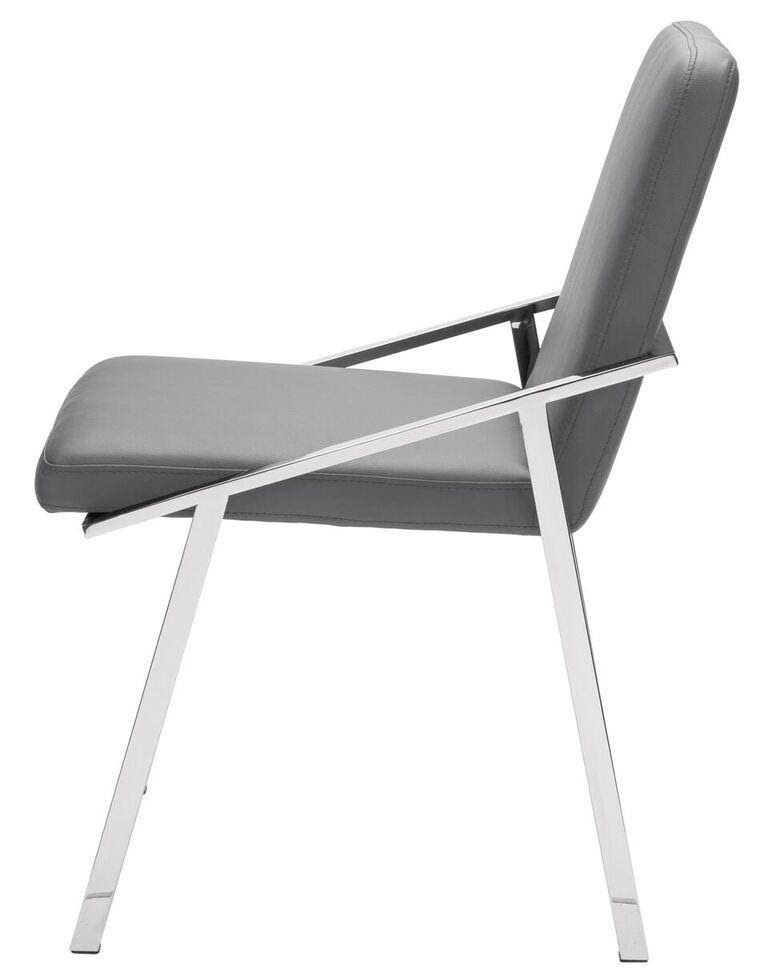 White/Polished Stainless Dining Chair W33839