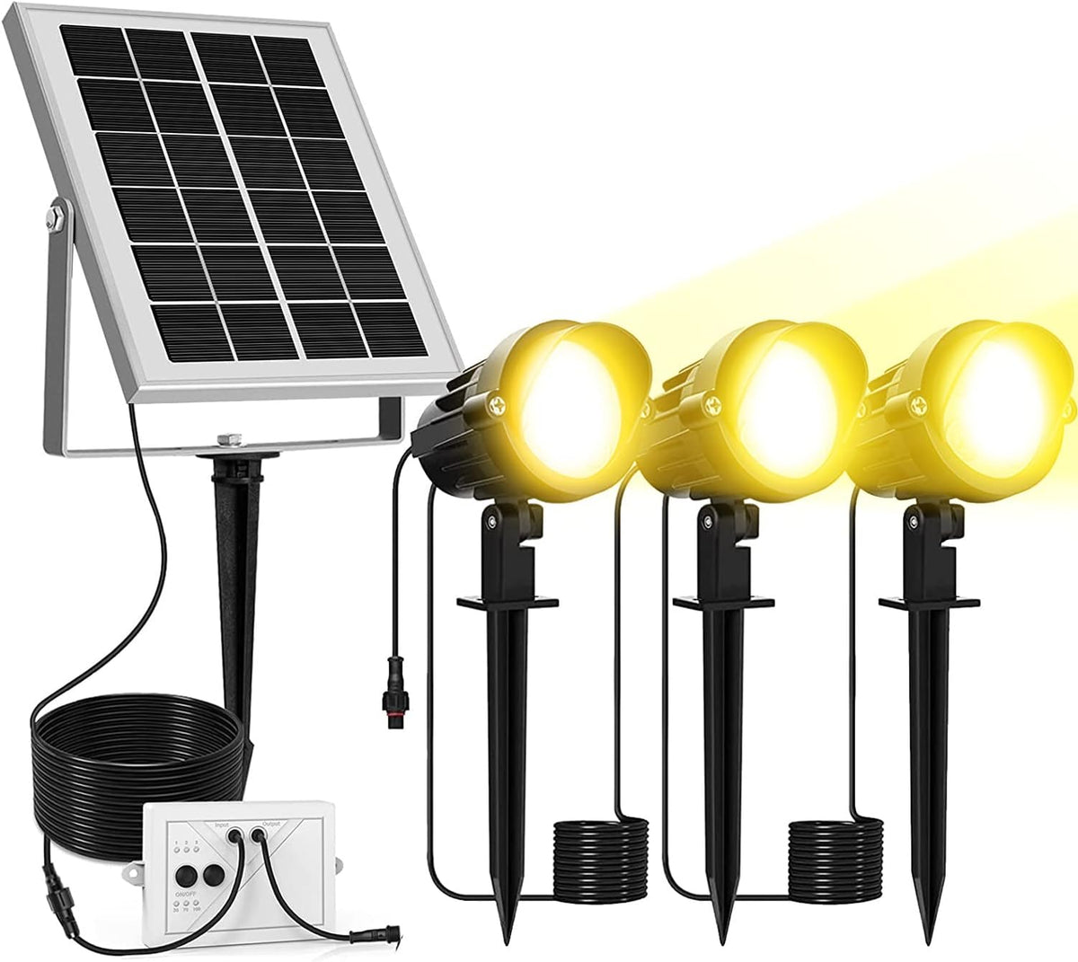 4-in-1 Solar Landscape Lights, IP66 Waterproof, 2700K/4000K/6000K Q65458