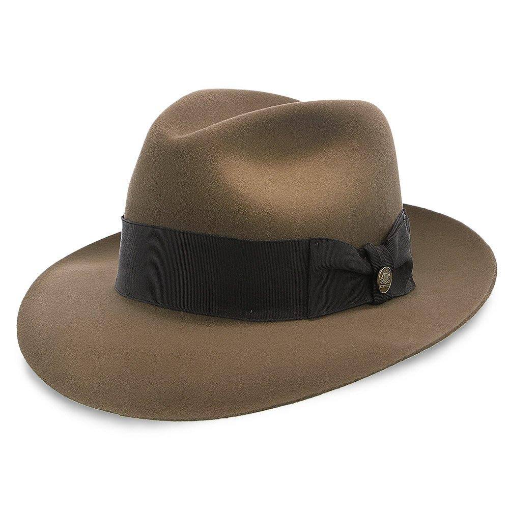 Navy Fur Felt Fedora Hat Y7923
