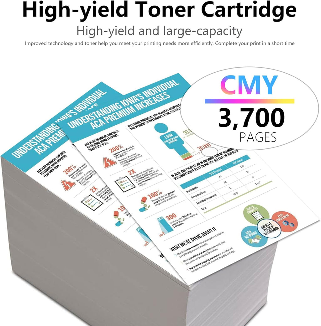 2-Black 304A CC530A Toner Cartridge Replacement for HP CM2320n CM2320fxi CM2320nf CP2025 CP2025n CP2025dn CP2025x Printer Y646