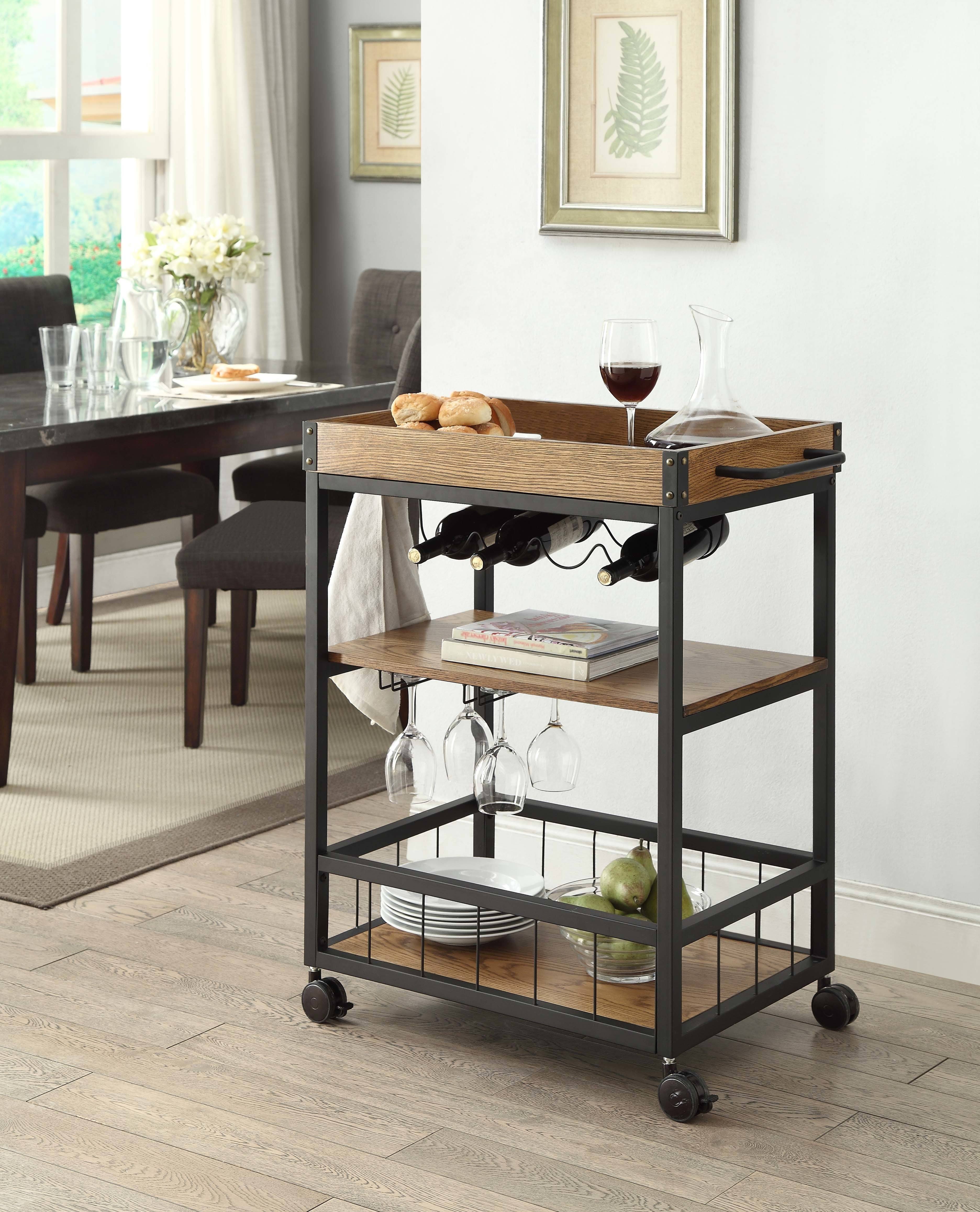 Black Kitchen Cart Z424