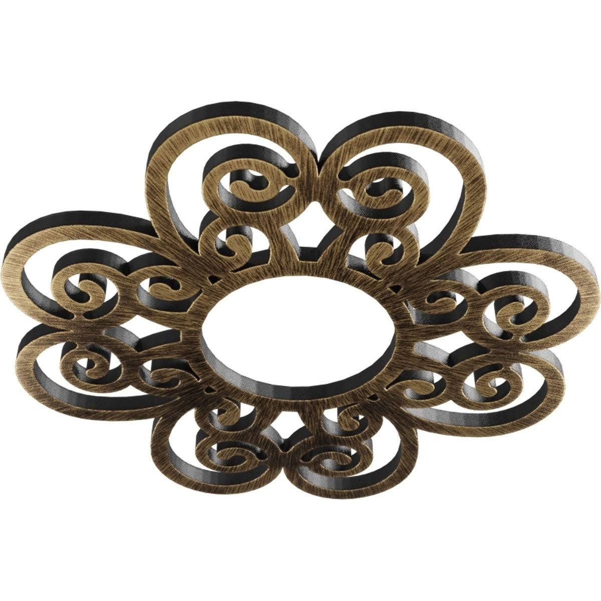 40x22OD x 13 5/8x22ID x 1x22P PVC Pierced Ceiling Medallion, Antiqued Coppe L478238
