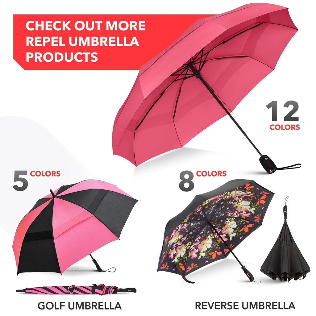 Pink Compact Automatic Travel Umbrella U451797