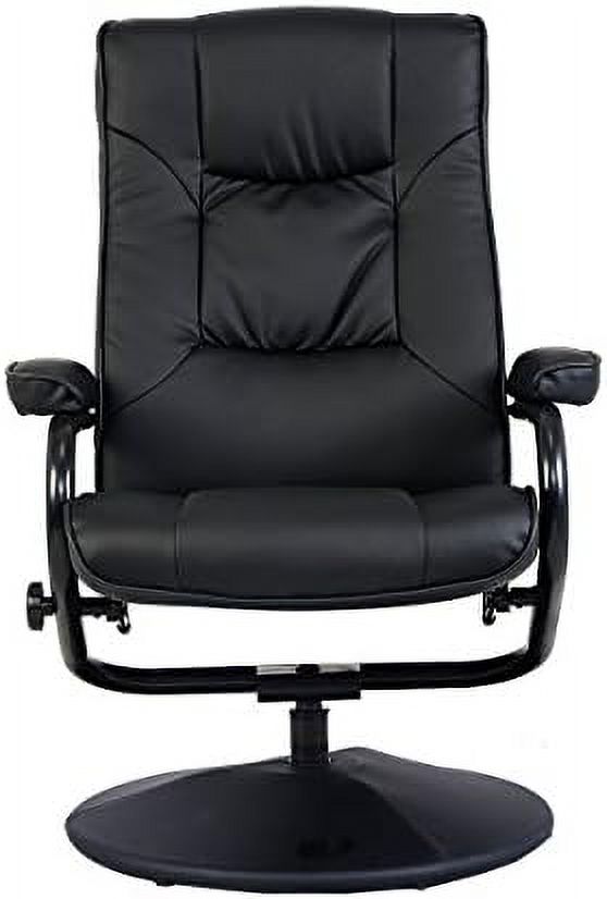 Gray PU Leather Recliner Chair with Ottoman K78515