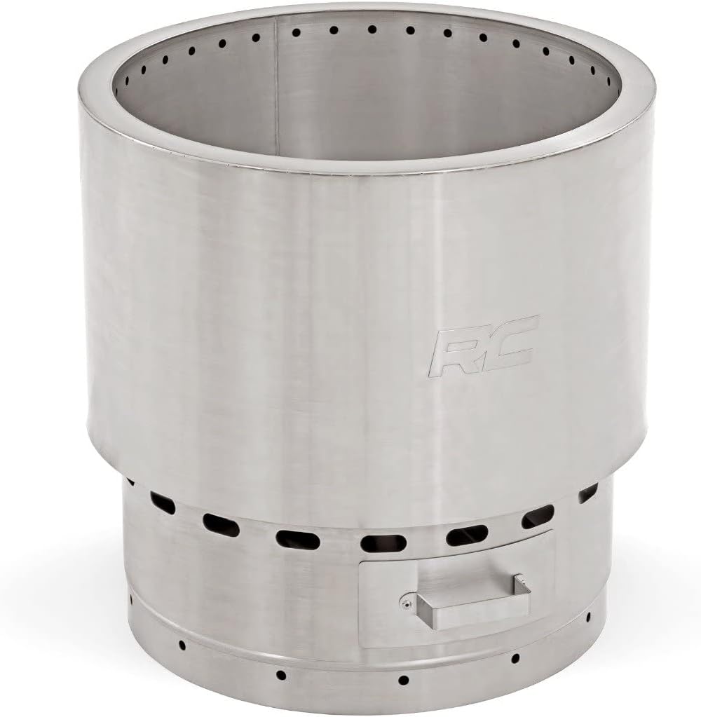 Stainless Steel Smokeless Fire Pit with Carry Bag V279877