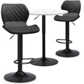3 Piece Bar Dining and Chair Set with Counter Height Bar Stools U8171