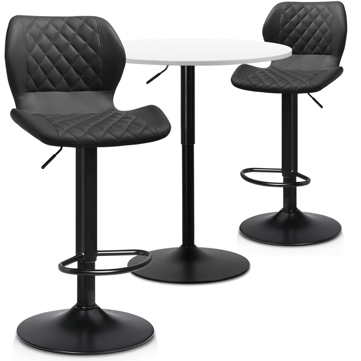 3 Piece Bar Dining and Chair Set with Counter Height Bar Stools U8171
