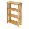 4-Tier Folding Bookcase in Beech Finish S87558