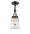 Black Brushed Brass Semi-Flush Mount Light M7273