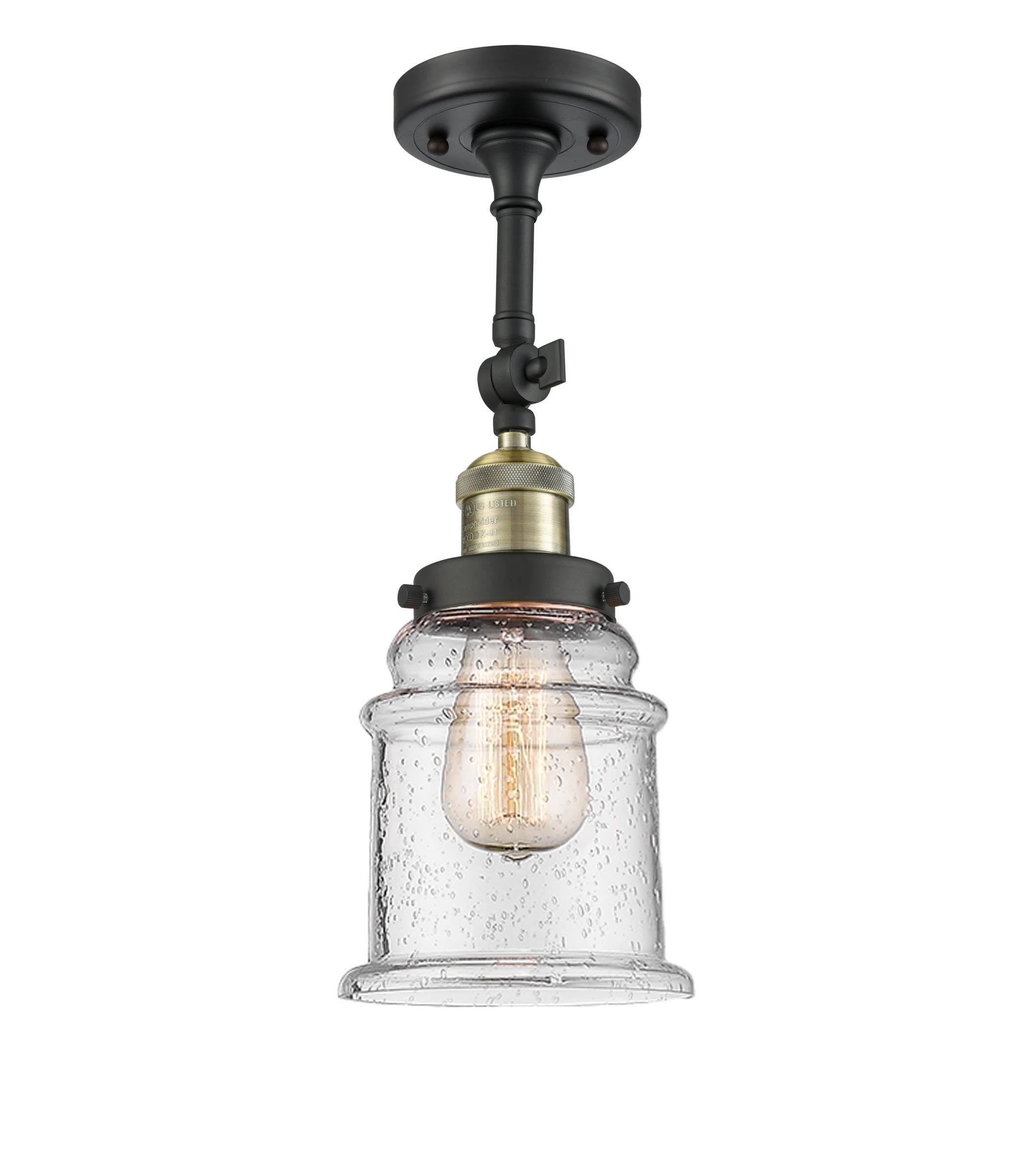 Black Brushed Brass Semi-Flush Mount Light M7273
