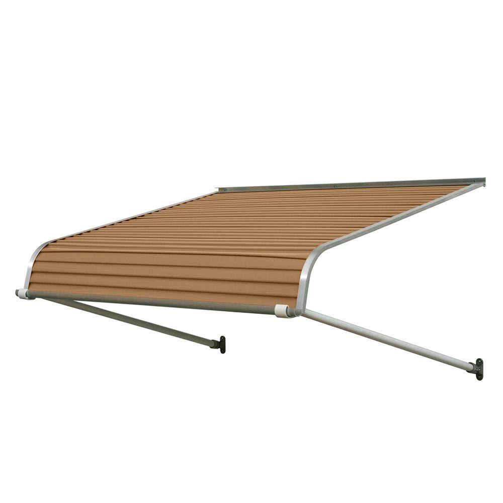 36-in Wide x 24-in Projection Solid Fixed Door Awning in Brown M569639