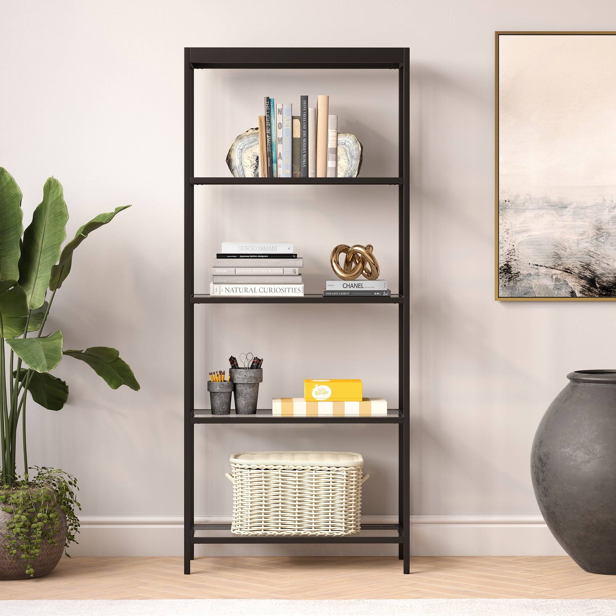 Brass Finish Bookcase F352050