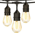 2 Pack 48FT LED Outdoor String Lights with 2W Dimmable Edison Shatterproof Plastic Bulbs H1021
