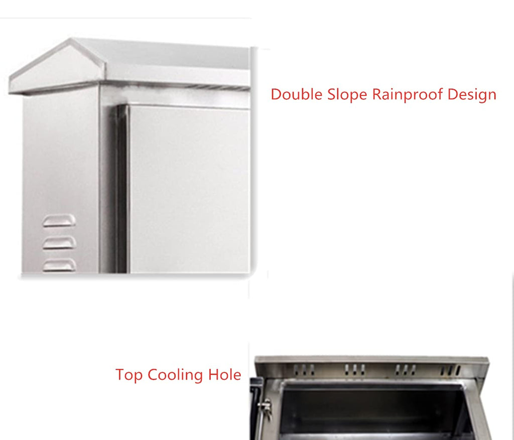 304 Stainless Steel Outdoor Electrical Enclosure Box 20 H x 16 W x 8 D with Mounting Plate O160