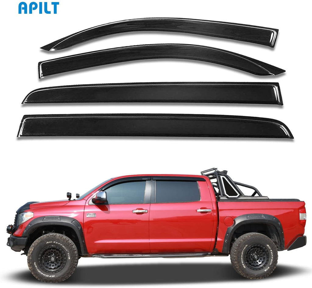4-Piece Dark Smoke Tape-On Rain Guards W7212