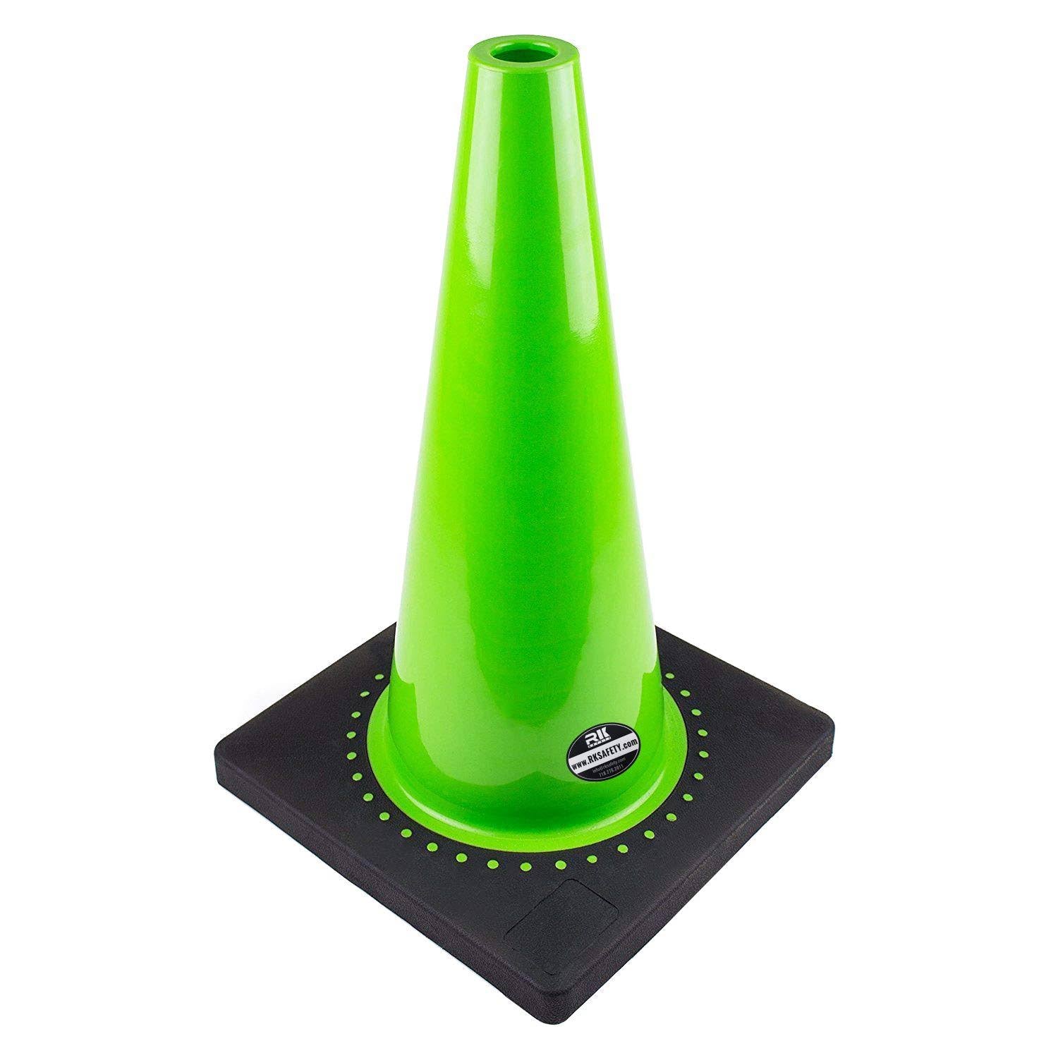 18-Inch PVC Traffic Safety Cone with Black Base A23615