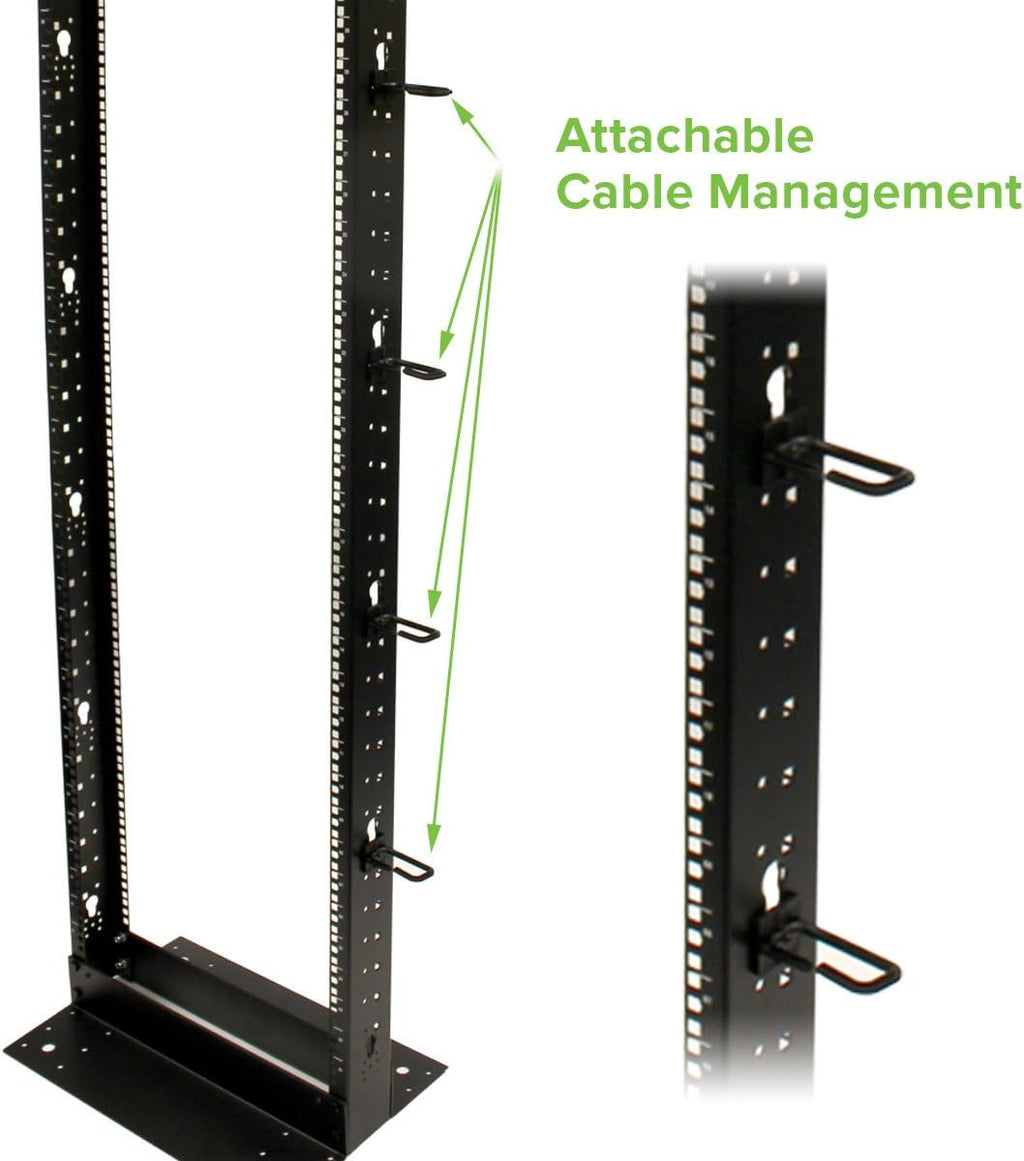 25U 2-Post Open Frame Server Rack Black P924