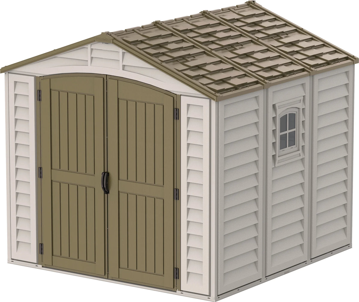 Offwhite/Brown 8x8 Outdoor Storage Shed L985552