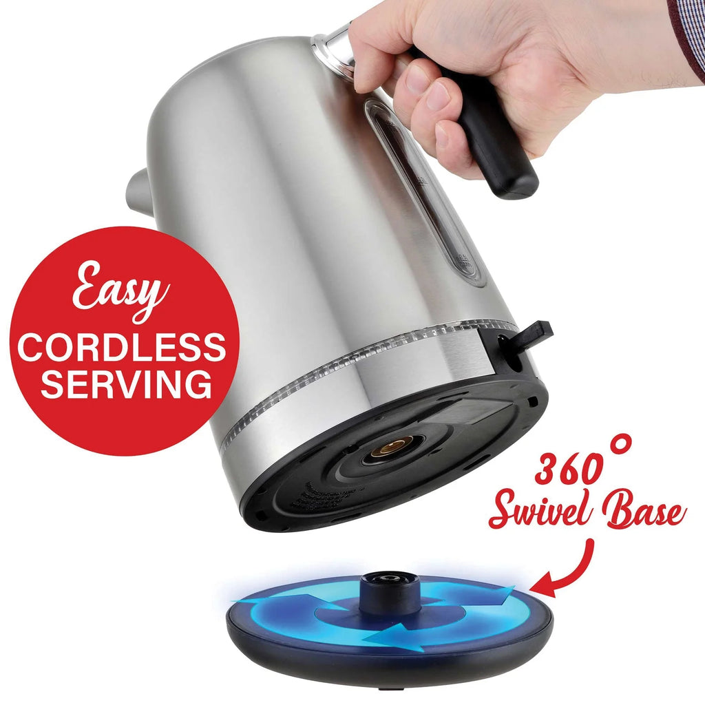 7-Cup 1,500-Watt Cordless Electric Stainless Steel Kettle D698
