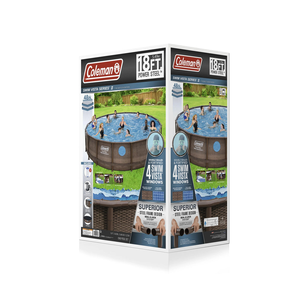 18' x 48" Above Ground Swimming Pool Set W5978