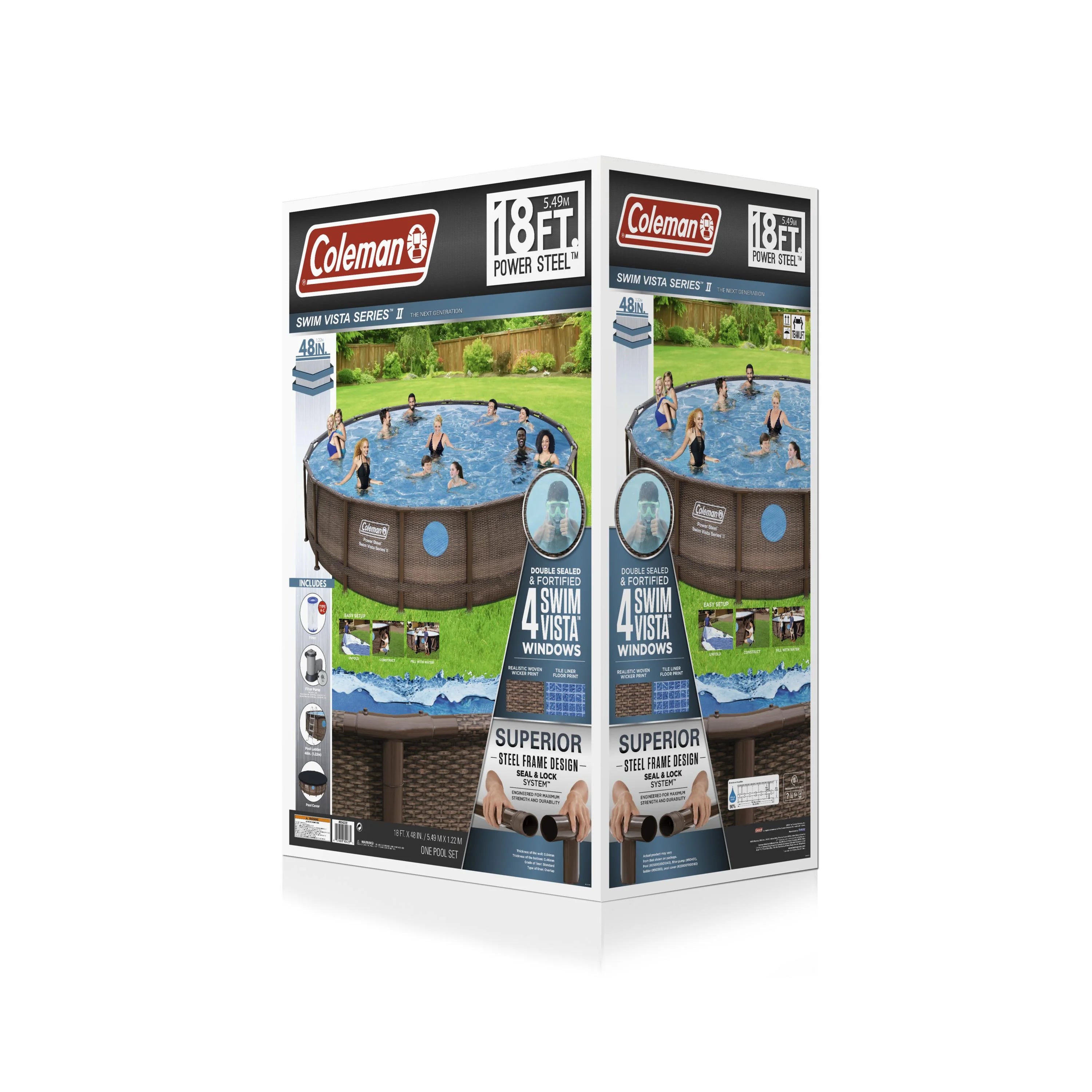 18' x 48" Above Ground Swimming Pool Set W5978