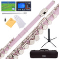 Pink Lacquer Closed Hole C Flute with Case and Stand J6928