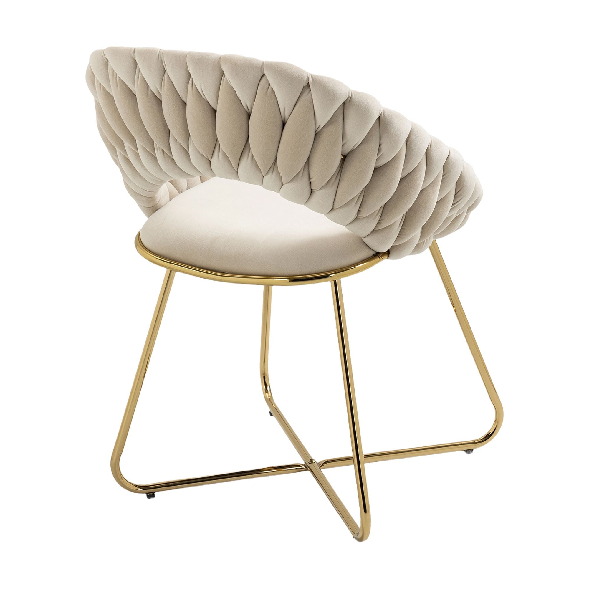 Velvet Accent Chairs Set of 2 with Gold Legs X41422