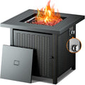 28 Inch 50,000 BTU Propane Gas Fire Pit Table with Lid F796729