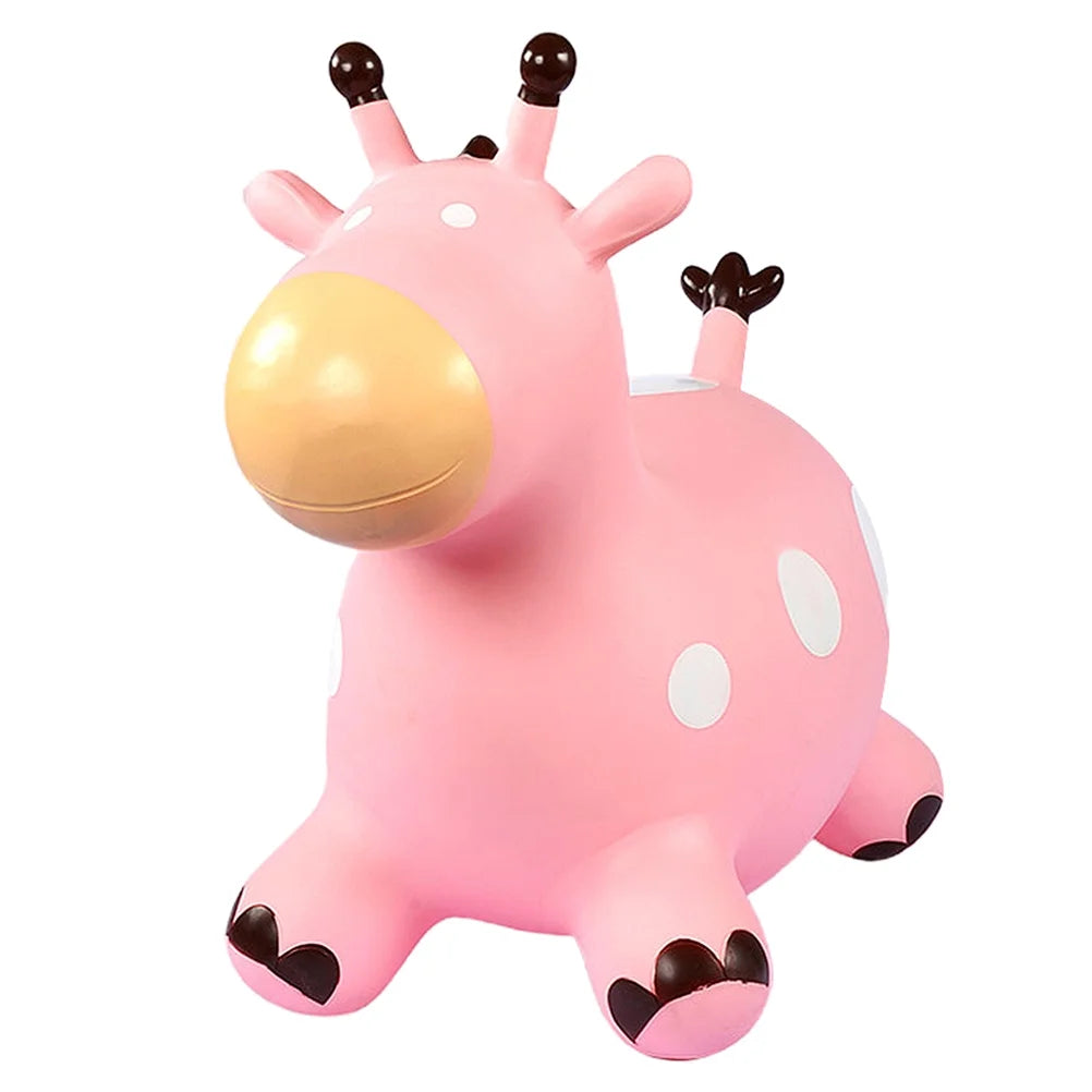 Inflatable Jumping Horse Toy with Air Pump (Pink) K43529