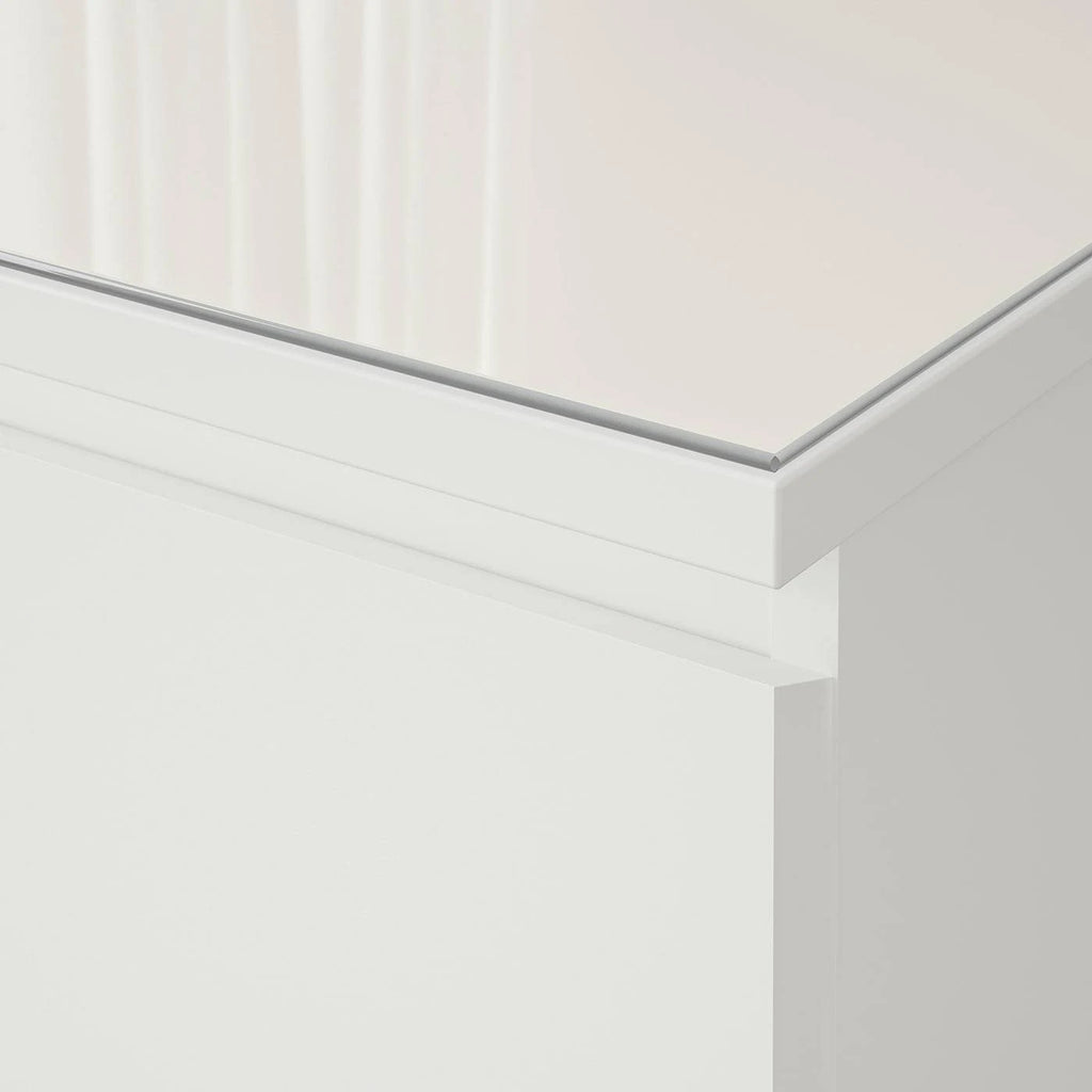 White Glass Top Dresser U948