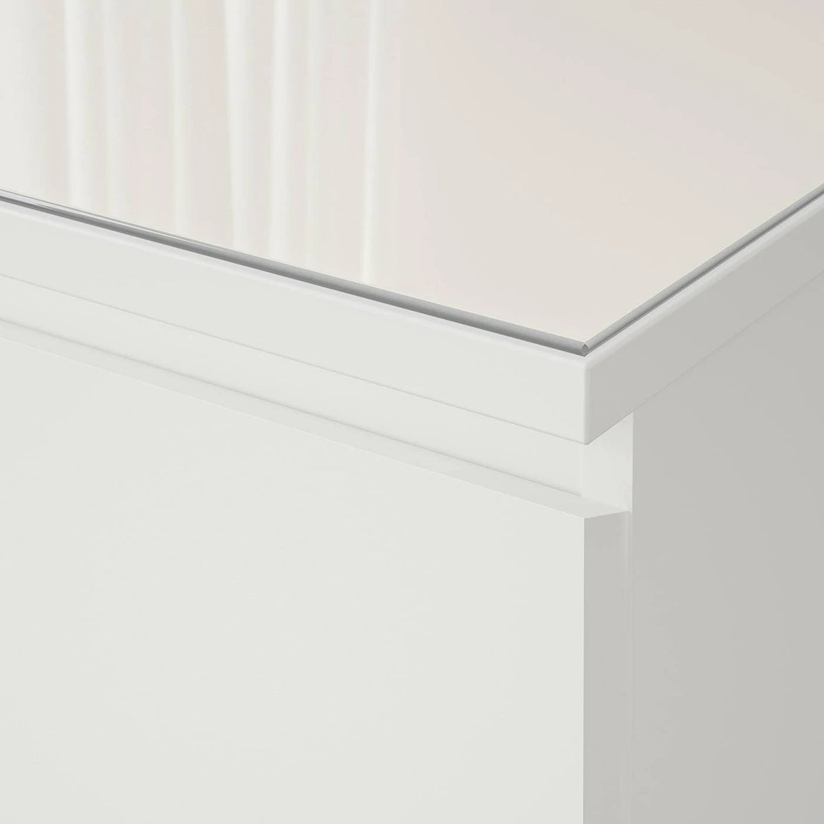 White Glass Top Dresser U948