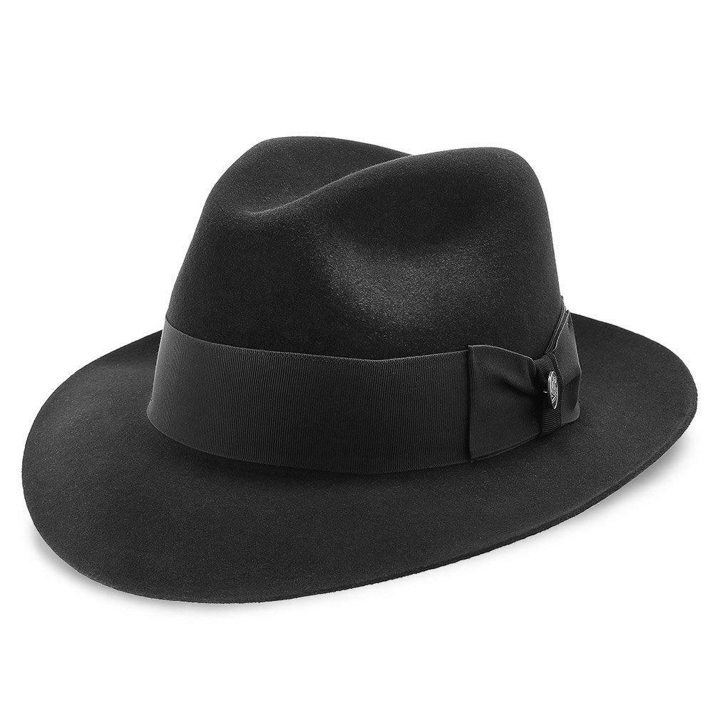 Navy Fur Felt Fedora Hat Y7923