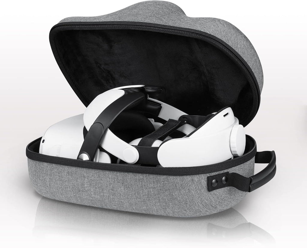 VR Headset Carrying Case, Head Strap, and Face Cover Bundle Pack of 2 Z30204