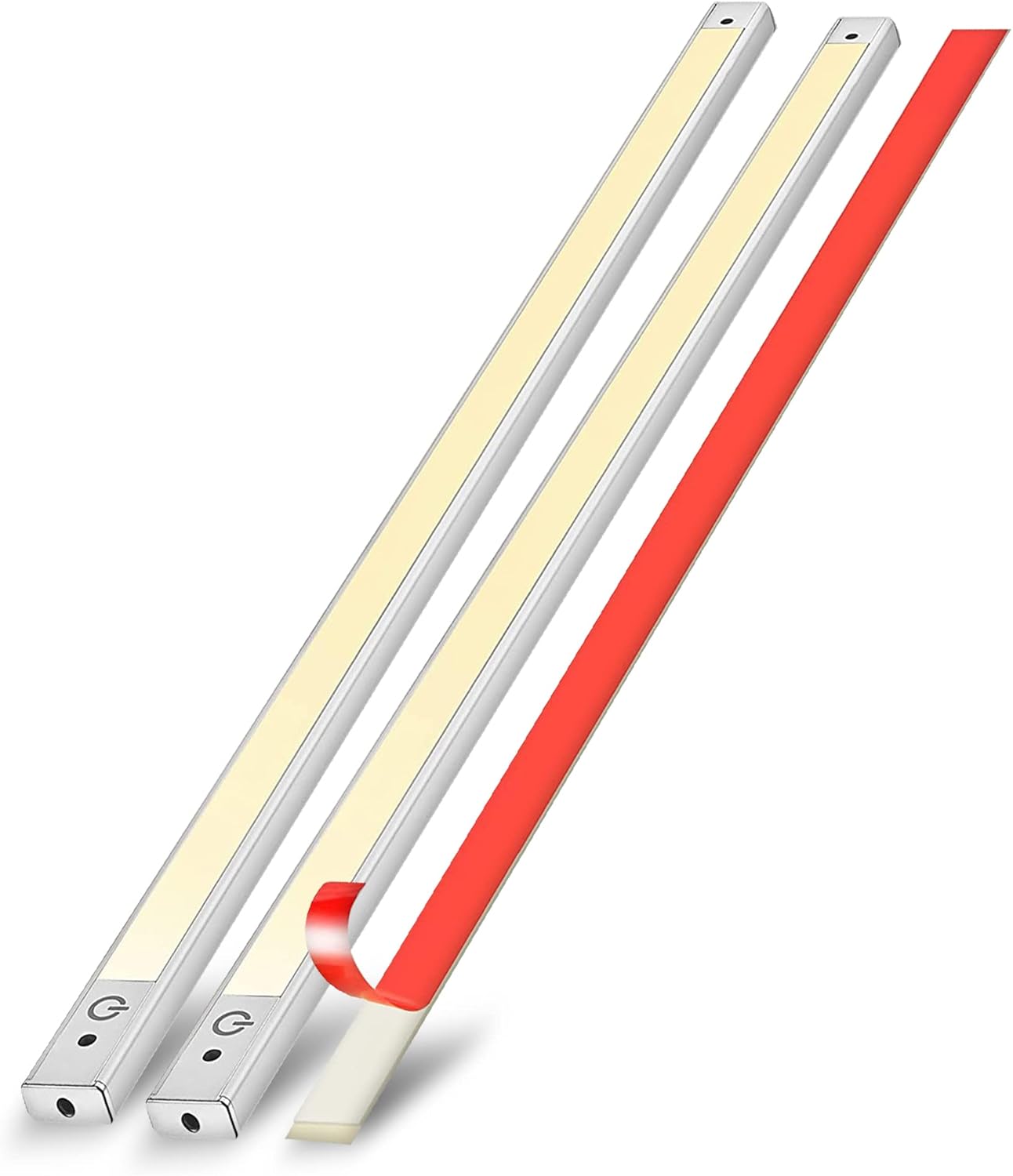 2-Pack 24 inch Under Cabinet LED Light Motion Sensor Plug in Hardwired Warm White S8751