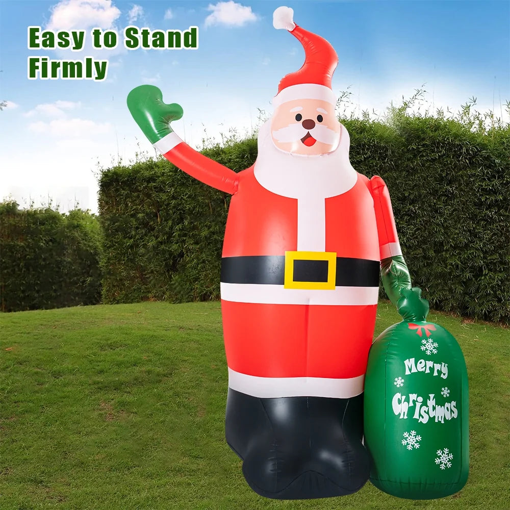 8Ft Christmas Inflatables Santa Claus Outdoor Decorations LED Lights L610541