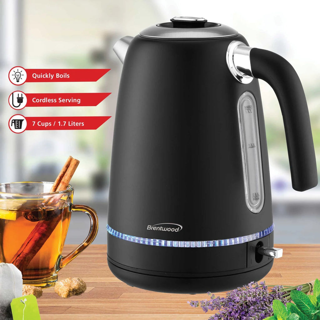 7-Cup 1,500-Watt Cordless Electric Stainless Steel Kettle D698