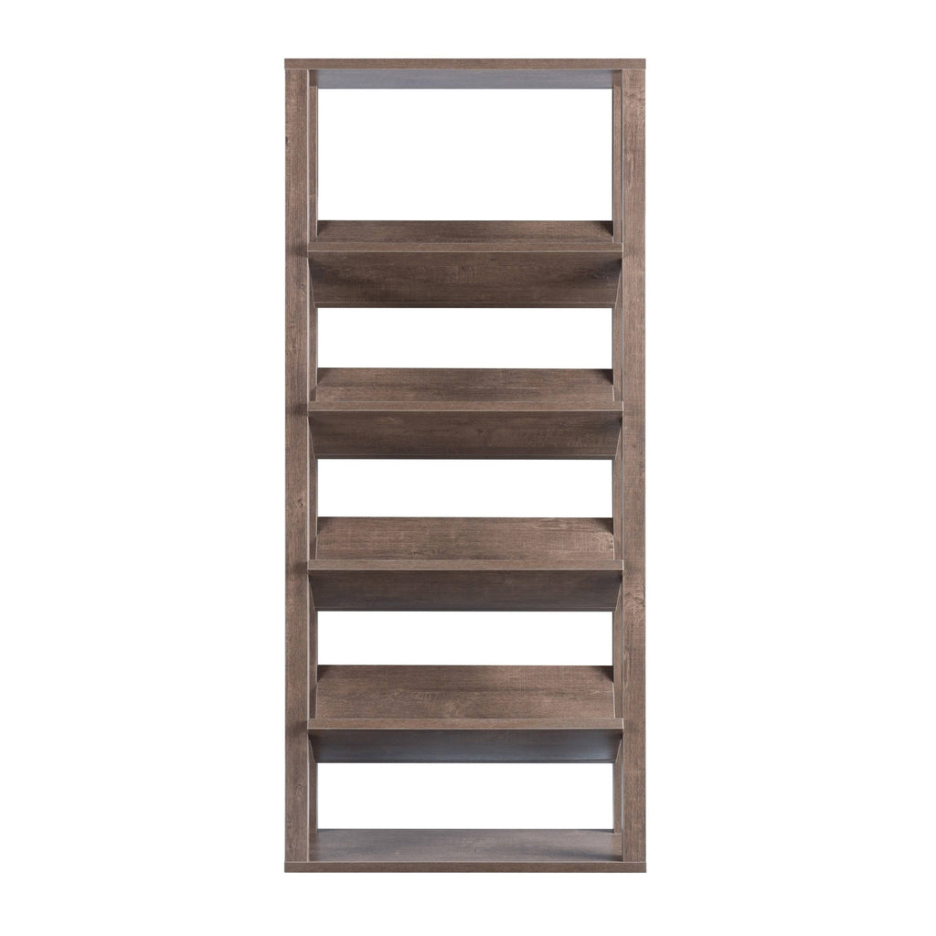 Walnut Oak 5-Shelf Bookcase F705